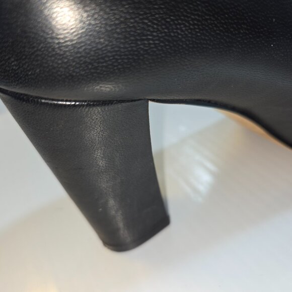 Franco Sarto L-Abree Women's Black Leather Pointed Toe High Block Heels Size 8M - Picture 5 of 7